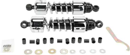 Progressive 412 Series Rear Shock Damper 12.5in Chrome STD Heavy Duty