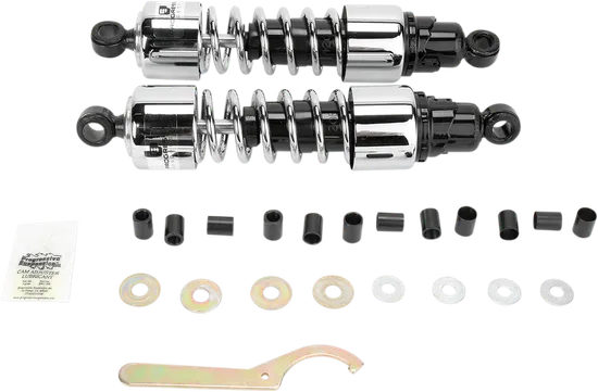 Progressive 412 Series Rear Shock Damper 13in Chrome STD Heavy Duty