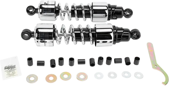 Progressive 412 Series Rear Shock Damper 13in Chrome STD Heavy Duty