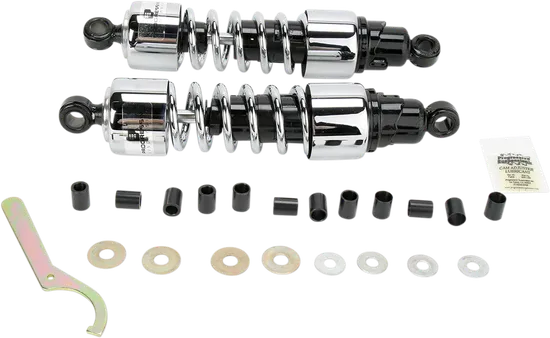 Progressive 412 Series Rear Shock Damper 13in Chrome STD Heavy Duty