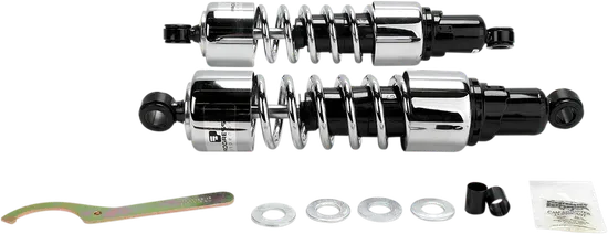Progressive 412 Series Rear Shock Damper 13.5in Chrome Heavy Duty