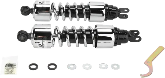 Progressive 412 Series Rear Shock Damper 13in Chrome Heavy Duty
