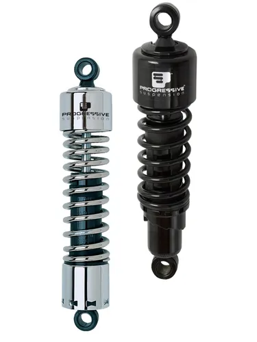 Progressive 412 Series Rear Shock Damper 12in Chrome Heavy Duty