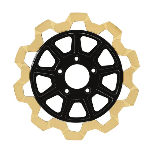 Lyndall Bow Tie Full Floating Front Brake Rotor 11.8in. Gold