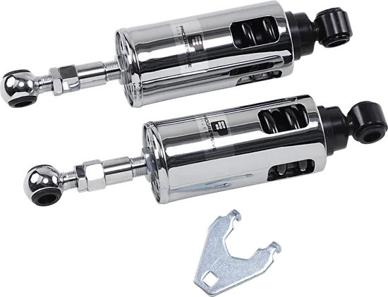 Progressive 422 Series Rear Shock Damper Chrome Adjustable Heavy Duty