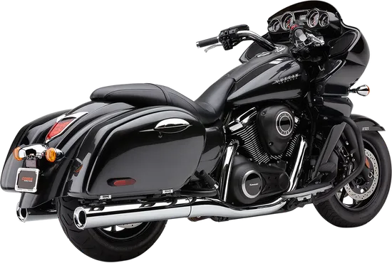 Cobra Chrome 4in Billet Tip Straight Cut Slip On Muffler