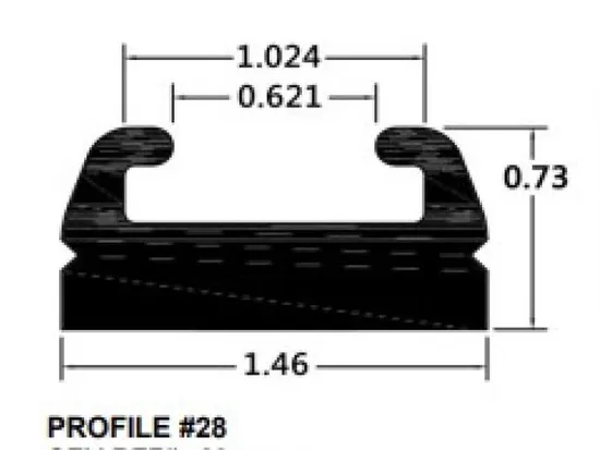 SP1 Black Replacement Slide Profile 28 66in