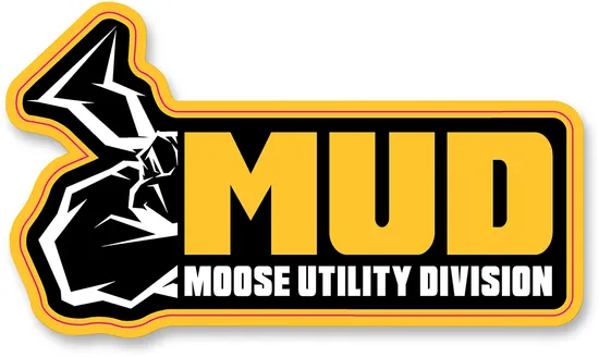 Moose Mylar MUD Decal Sticker 3in 10pk