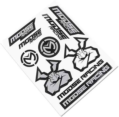 Moose Racing S2 Black Silver Sticker Decal