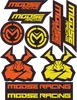 Moose Racing S2 Yellow Orange Sticker Decal