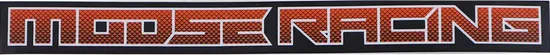 Moose Racing Corporate Decal Set 6 Orange/White