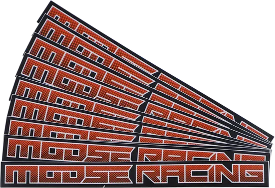 Moose Racing Corporate Decal Set 6 Orange/White