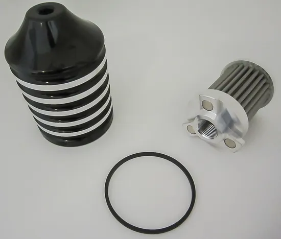 Harddrive Black Billet Reusable Oil Filter