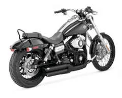 Vance  Hines Twin Slash 3" Slip On Muffler Exhaust Pipe Black