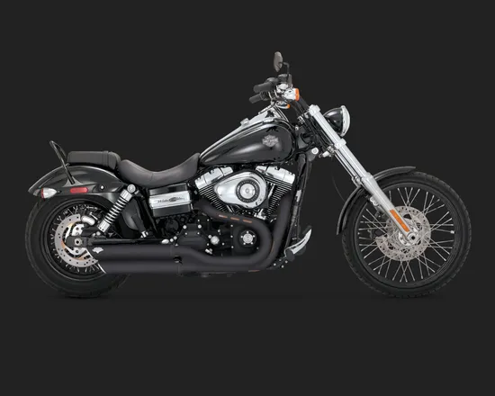 Vance  Hines Twin Slash 3" Slip On Muffler Exhaust Pipe Black