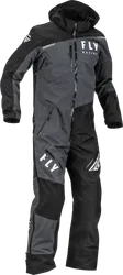 Fly Racing Black Grey Weatherproof Cobalt Shell Riding Monosuit Adult Large