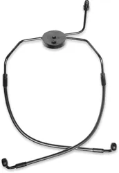 Magnum Designer Braided Front Brake Line Kit Lower Black ABS