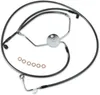 Magnum Designer Braided Front Brake Line Kit Lower Black ABS