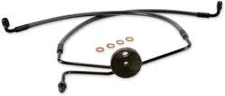 Magnum Designer Braided Front Brake Line Kit Lower Black Non ABS