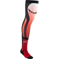 Alpinestars Adult Knee Brace Socks L XL Black Red