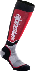 Alpinestars Adult MX Plus Socks S M Black Gray Red