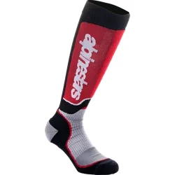 Alpinestars Adult MX Plus Socks S M Black Gray Red