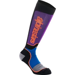 Alpinestars Adult MX Plus Socks M Black Purple Orange
