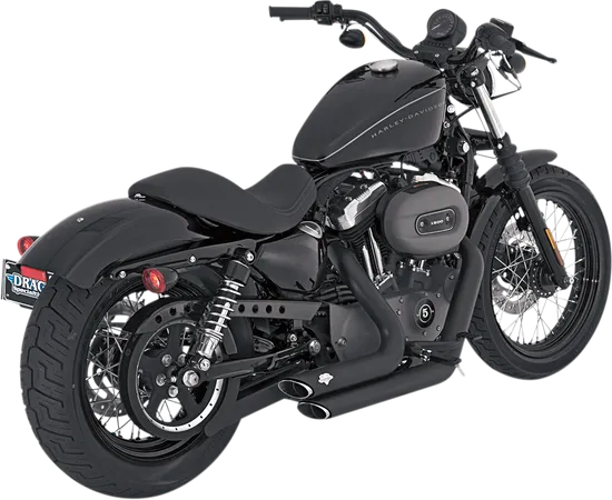 Vance Hines Shortshots Staggered Exhaust Pipe System Black