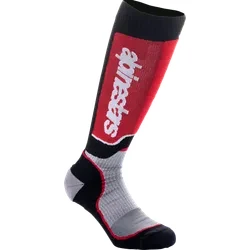 Alpinestars Youth MX Plus Socks M L Black Gray Red
