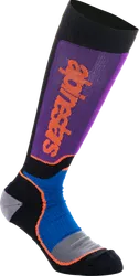 Alpinestars Youth MX Plus Socks M L Black Purple Orange
