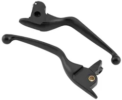 BC Black Brake And Clutch Hand Lever Set for Harley Touring FLH