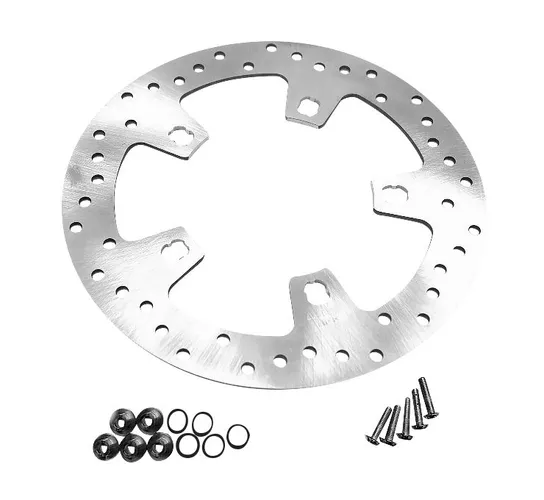 BC Front Brake Rotor Disc Drilled Stainless Steel With Hardware Harley Touring