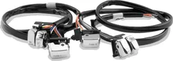 Twin Power Chrome Handle Bar Switch Kit w 48 Wire Leads