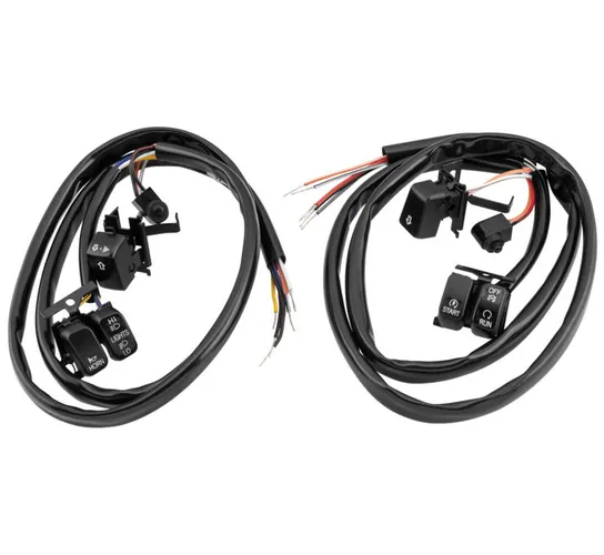Twin Power Black Handle Bar Switch Kit w 48in. Wire Leads 1