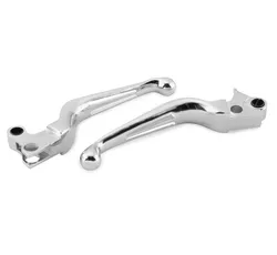 BC Chrome Dual Slotted Brake And Clutch Hand Lever Set Harley Sportster 883 1200