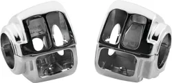 BC Chrome Plated Handle Bar Switch Housing w/ Audio Cruise Harley FLTR FLHT FLHX