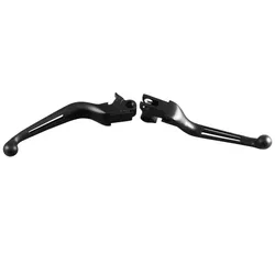 BC Black Dual Slotted Brake And Clutch Hand Lever Set for Harley-Davidson