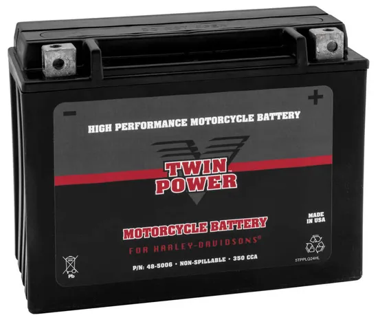 Twin Power High Performance Factory Activated AGM Battery YTX24HL 1
