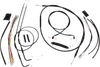 Magnum XR Clutch Brake Cable Kit Black w Blk for 12-14in.