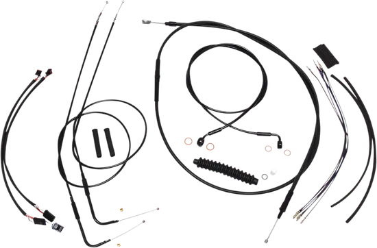 Magnum XR Clutch Brake Cable Kit Black w Blk for 12-14in.