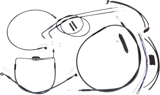 Magnum XR Clutch Brake Cable Kit Black w Blk for 12-14in.