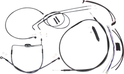 Magnum XR Clutch Brake Cable Kit Black w Blk for 12-14in.