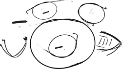 Magnum XR Clutch Brake Cable Kit Black w Blk for 12-14in.