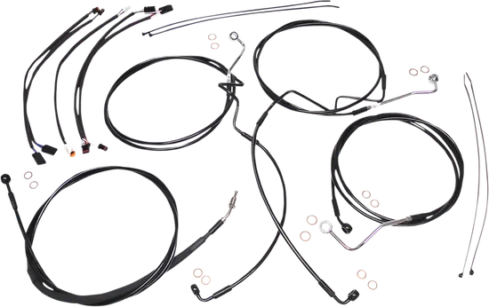 Magnum XR Clutch Brake Cable Kit Black w Blk for 12-14in. ABS