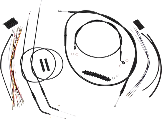 Magnum XR Clutch Brake Cable Kit Black w Blk for 10-12in.
