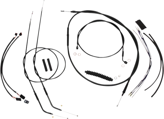 Magnum XR Clutch Brake Cable Kit Black w Blk for 10-12in.