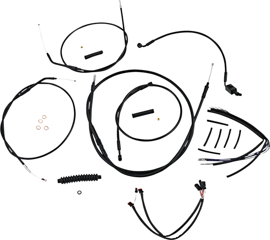 Magnum XR Clutch Brake Cable Kit Black w Blk for 14-16in. ABS