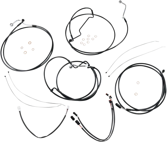 Magnum XR Clutch Brake Cable Kit Black w Blk for 12-14in. ABS 1