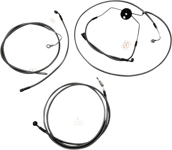 Magnum Control Clutch Brake Cable Kit Black Pearl for 10in. Apes ABS