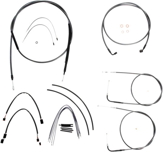 Magnum Control Clutch Brake Cable Kit Black for 12-14in. Apes